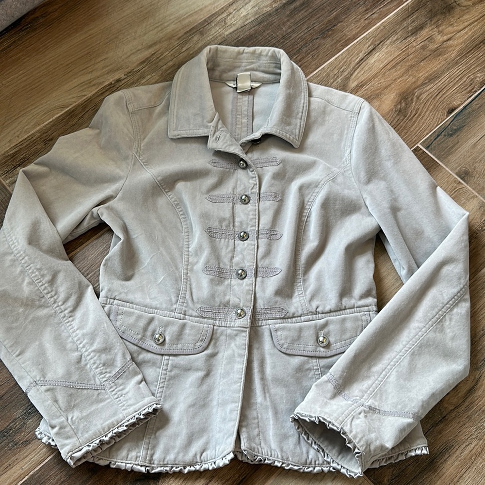 White House/ Black Market vintage light grey jacket